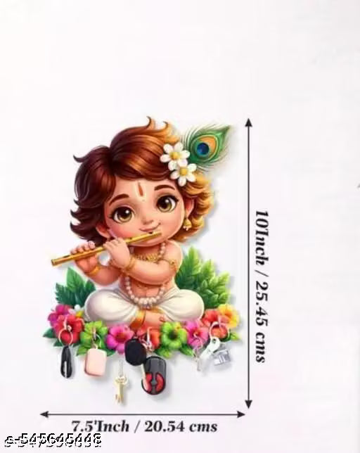 LITTEL KRISHNA Printed Wooden (8.5 inches X 11.5 inches)