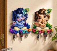 LITTEL KRISHNA Printed Wooden (8.5 inches X 11.5 inches)
