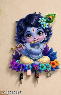 LITTEL KRISHNA Printed Wooden (8.5 inches X 11.5 inches)