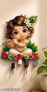 LITTEL KRISHNA Printed Wooden (8.5 inches X 11.5 inches)