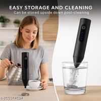 Coffee Frother Hand Blender Milk Frother with Stand Coffee Blender Whisk Foam Maker Egg Beaters Cappuccino Hand Blender Battery Operated Electric Coffee Beater (Pack of 1)`